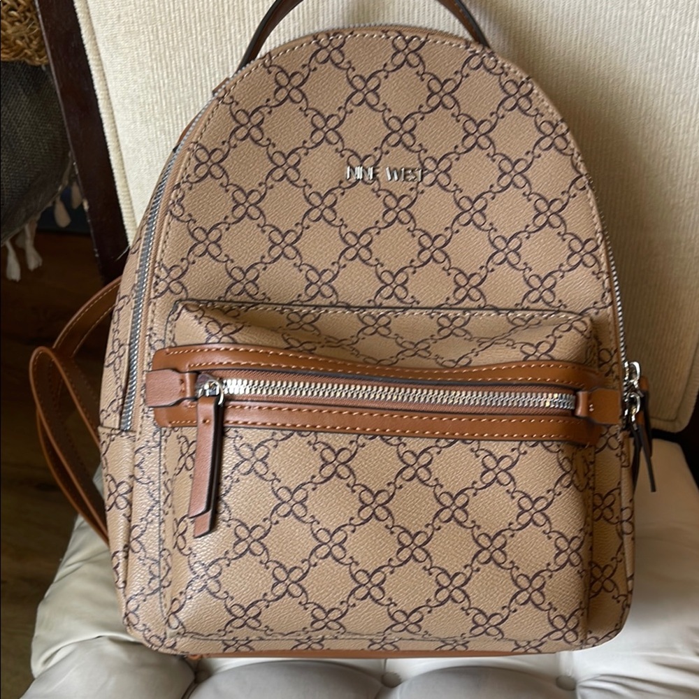 Nine West brown backpack like brand new